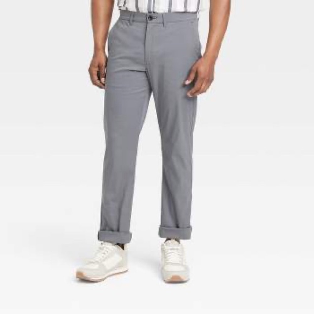 Goodfellow & Co. Men's Every Wear Slim Fit Tech Pants Thundering Gray 32…